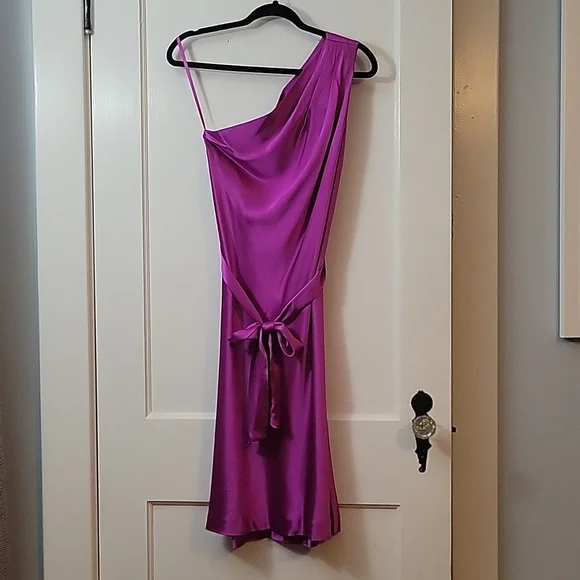Women's Banana Republic Hot Pink Off the Shoulder Dress